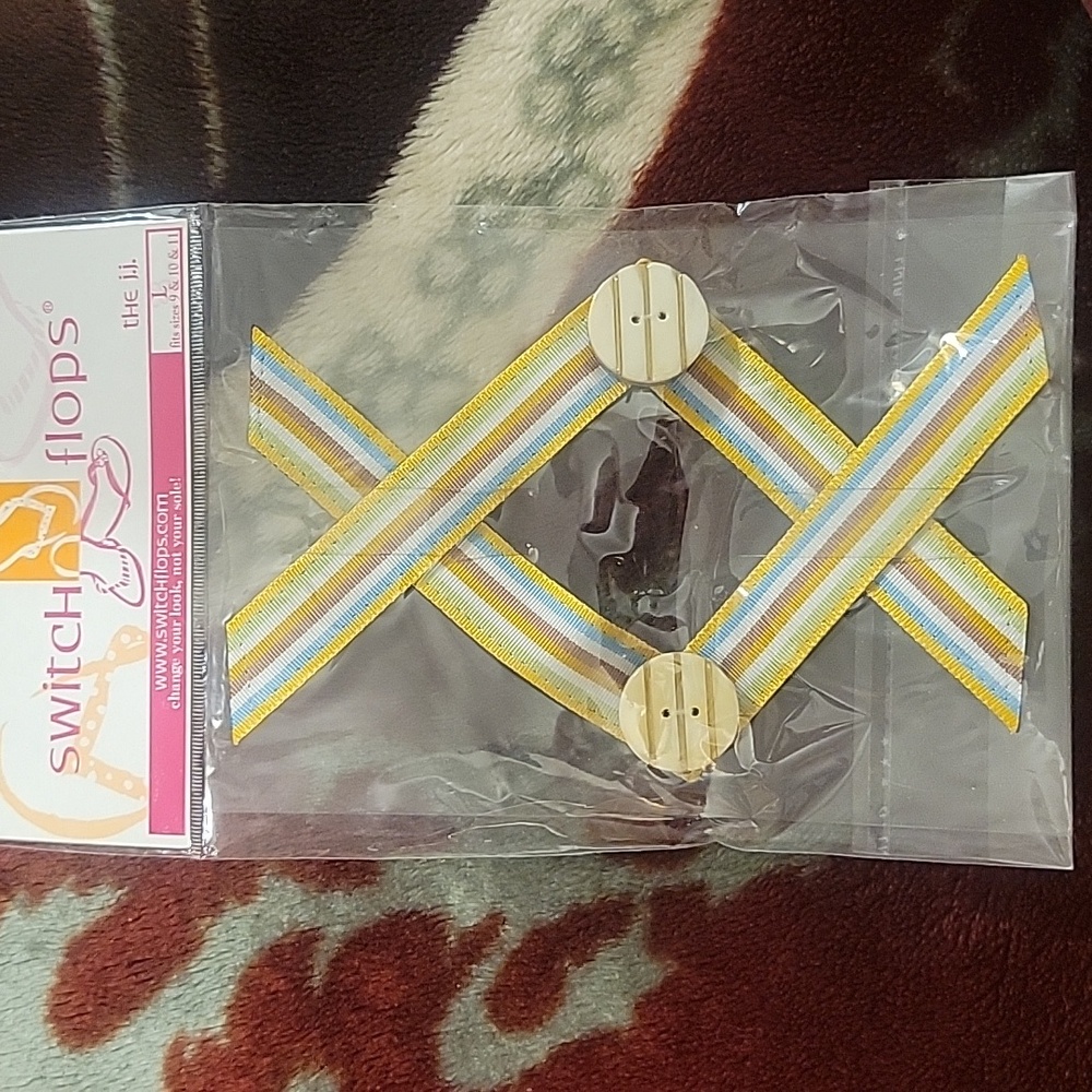 COLORFUL Switch Flops Straps Sz L (9, 10, 11)